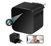 Microcamara WiFi Inalambrica 2.4G&5G, Cargador de Móvil con Cámara Oculta 1080P, Micro Camara Espia Oculta Invisible con Detección de Movimiento, Camara Vigilancia Bebe para casa, Oficina, etc.