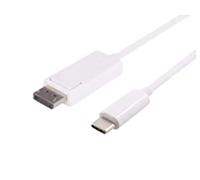 Microconnect 1.0m USB C - DP DisplayPort Blanco - Adaptador para cable (USB C, DisplayPort, Male connector / Male connector, 1 m, Blanco)