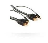 Microconnect 3m, HD15/3.5mm - HD15/3.5mm VGA (D-Sub) + 3.5mm Negro - Adaptadores de cable de vídeo (HD15/3.5mm - HD15/3.5mm, 3 m, VGA (D-Sub) + 3.5mm, VGA (D-Sub) + 3.5mm, Negro, 1 pieza(s))