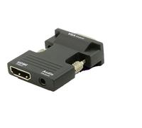 MicroConnect Adaptador HDMI Hembra a VGA Macho, Conversor de Señal Plug and Play sin Fuente de Alimentación, Compatible con Portátiles, PC, Monitores y Proyectores