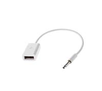 Microconnect - Audusbfw 3.5mm USB a Color Blanco Adaptador de Cable - Adaptador para Cable (3.5mm, USB a, Macho/Hembra, Color Blanco)