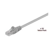 MicroConnect Cable de Red Ethernet CAT5e U/UTP Gris 3 Metros, Value Pack de 10 Unidades, 100MHz, Compatible Gigabit