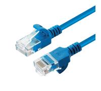 MicroConnect Cable de Red Ethernet LAN RJ45 CAT6a U/UTP SLIM 5 Metros, Azul - Alto Rendimiento para Datacenter, Compatible con PoE++