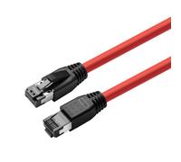 MicroConnect Cable de Red Patch Cord CAT8.1 S/FTP 7,5 m Rojo LSZH, 25Gbps, 2000MHz, AWG 24, 50u' Oro, Blindado, con Marcado de Metros
