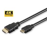 MicroConnect Cable HDMI 1.4 Alto Rendimiento 2m, Tipo A a Mini Tipo C, 4K@30Hz HDR, HDCP 2.2, ARC, CEC, Ethernet, Chapado en Oro