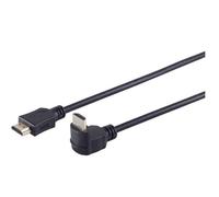 MicroConnect Cable HDMI 1.4 Alto Rendimiento 4K HDR 2 Metros con Conector Angular 270 Grados para Pantalla Plana, HDMI ARC, 3D, Ethernet