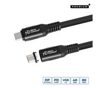 Microconnect mc-ls-usb4cc0.15 cable usb usb4 gen 3x2 0,15 m usb c negr