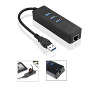 Microconnect MC-USB3.0HUBWETH hub de interfaz USB 3.0 (3.1 Gen 1) Type-A Negro - Concentrador (USB 3.0 (3.1 Gen 1) Type-A, RJ-45,USB 3.0 (3.1 Gen 1) Type-A, Negro, Gigabit Ethernet, 1 pieza(s))