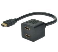 Divisor HDMI - MICRO CONNECT - 20 cm - Pasivo - Negro - HDMI (F) a HDMI (M)