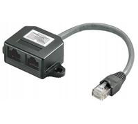 Microconnect MPK418 Adaptador de Cable RJ45 Negro - Adaptador para Cable (RJ45, RJ45, Male Connector/Female Connector, 0,15 m, Negro)