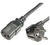 Microconnect PE010410 - Cable (1 m, Male connector / Male connector, CEE7/7, C13 acoplador, H05VV-F, Negro)