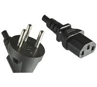 Microconnect PE010418ISRAEL - Cable (1,8 m, Male connector / Female connector, Enchufe tipo H, C13 acoplador, 10 A, Negro)