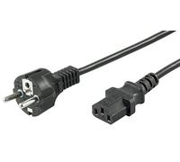 Cable de alimentación Microconnect PE020410 1 m negro CEE7/7 a C13 PVC