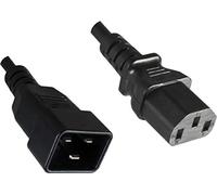 Microconnect PE030605 - Cable (0,5 m, Male connector / Male connector, C13 acoplador, C20 acoplador, 230 V, Negro)