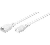 Microconnect PE040605W - Cable (0,5 m, Male connector / Female connector, C14 acoplador, C13 acoplador, 250 V, Blanco)