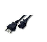 Microconnect PE100418 - Cable (1,8 m, Male Connector/Female Connector, Enchufe Tipo L, C13 acoplador, Negro)