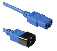 MicroConnect PE1413B18 Cable de Alimentación Azul 1.8m C14 a C13 IEC 60320 C13 a C14 para Ordenador, Monitor, Fuente