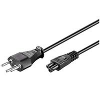 Microconnect PE160830 - Cable (3 m, Male connector / Female connector, Enchufe tipo J, C5 acoplador, Negro)