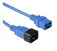 MicroConnect PE2019B09 Cable de Alimentación C20 a C19, Azul, 0.9 Metros, para Servidores y PDUs