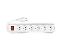 Microconnect Power Strip 6 outlets 3m White Marca
