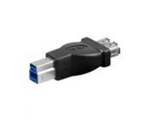 Microconnect USB 3.0 A-B F-M USB B 3.0 USB A 3.0 Negro - Adaptador para Cable (USB B 3.0, USB A 3.0, Male Connector/Female Connector, Negro)