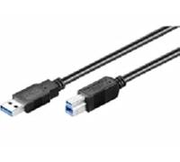 Microconnect USB A/USB B, 5 m - Cable USB (5 m, 5 m, USB A, USB B, 3.0 (3.1 Gen 1), Male connector / Male connector, Negro)