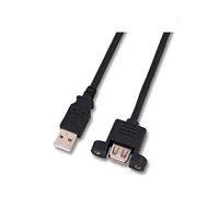 Microconnect USB2.0-A - USB2.0-A, 1.8m - Cable USB (1.8m, USB A, USB A, Macho/Hembra, Negro)