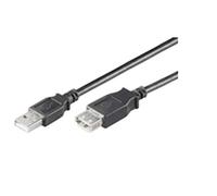 Microconnect USB2.0, M/F, 0.3m Cable USB 0,3 m 2.0 USB A Negro