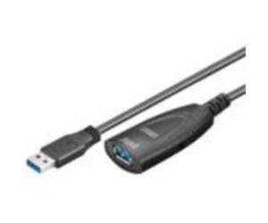 Microconnect USB3.0AAF5A - Cable USB (5 m, USB A, USB A, 3.0 (3.1 Gen 1), Male connector/Female connector, Negro)
