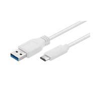 Microconnect - Usb3.1ca05w 0.5m USB c USB a Color Blanco - Cable USB (3.0 (3.1 Gen 1), USB c, USB a, Macho/Macho, Derecho, Derecho)