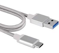 Microconnect USB3.1CA1S - Cable USB (1 m, USB C, USB A, 3.0 (3.1 Gen 1), Male connector / Male connector, Plata)