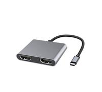 Microconnect USB3.1CHDMIX2 adaptador de cable USB C HDMI x 2 Negro - Adaptador para cable (USB C, HDMI x 2, Male connector / Female connector, Negro)