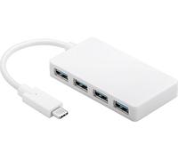 Microconnect USB3.1CUSB3 nodo - Concentrador (USB 3.0 (3.1 Gen 1) Type-C, USB 3.0 (3.1 Gen 1) Type-A, 5000 Mbit/s, Blanco)