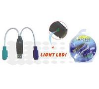 Microconnect usba2ps2 cable ps/2 0,3 m 2x 6-p mini-din usb a gris