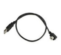 Microconnect USBAB05ANGLED - Cable USB (0,5 m, Male Connector/Male Connector, Negro)