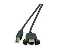 Microconnect USBABF1PANEL05 - Cable USB (0,5 m, USB A, USB B, 2.0, Male Connector/Female Connector, Negro)