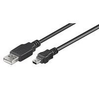 Microconnect USBAMB51 1m USB A Mini-USB B Negro - Cable USB (1 m, USB A, Mini-USB B, Male Connector/Male Connector, Negro, USB Type-A)