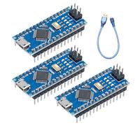 Microcontrolador Placa de Desarrollo Binghe Microcontrolador con CH340 Chip 5V 16MHz versión soldada Interfaz Micro Controlador Board, versión Mejorada con Cable USB, Compatible con Arduino