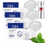 Microcrystalline Hydroxyapatite Powder,7.5% Nano Hydroxyapatite Powder,Tooth Restoration Mineral Powders,Deep Cleaning Care Teeth,Fresh Breath,Daily Use (size-3Pcs, Light mint flavor-n)