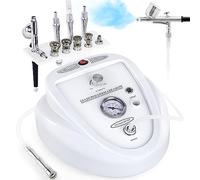 Microdermoabrasión de diamante 2 en 1, 65-68 cmHg de potencia de succión Máquina facial de brillo profesional con kit de pulverización, cuidado de la piel facial para uso doméstico