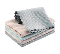 Microfiber Cleaning Cloth | Shiny Wipes Kitchen Rags | Streak Microfiber Rags, Cleaning Cloths Lint, Fish Scale Cloths, Dish Rags Highly Absorbent, 5