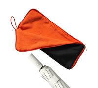 Microfiber Waterproof Folding Umbrella Bag With Absorbent Lining | 15x5x0.8 Inch Wet Rain Cover Pouch | Reusable Travel Umbrella Holder For Car Home | Portable Terry Cloth Quick-Dry Storage Sleeve