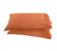 Microfibra de calidad egipcia bordada con recuento de hilos de 1500: lujosos arrugas suaves y suaves y fatidimentistas de 2 piezas King/California Ki