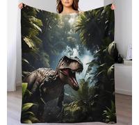 Microfibra Dinosaurio Jurásico Mantas para Sofa, 40x50inch(100x130cm) Manta Polar Sofa Extra Suave, T-Rex Manta De Franela Cálida Y Suave para Sofá Grande, Manta Cama, Colcha