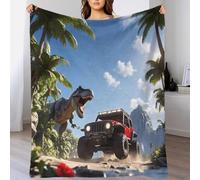 Microfibra Dinosaurio Mantas para Sofa, 50x60inch(127x152cm) Manta Polar Sofa Extra Suave, T-Rex Manta De Franela Cálida Y Suave para Sofá Grande, Manta Cama, Colcha