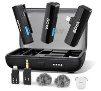 Micrófono BOYA BOYALINK 2 inalámbrico 3 en 1 omnidireccional USB-C/TRS con cancelación de ruido