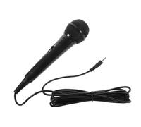 Micrófono Cable de 3,5mm Omnidireccional para Karaoke | Metal y Pvc, Filtro Interno y Soporte Giratorio de 180°, para Voz en Casa y Altavoces