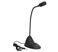 Micrófono Capacitivo de Escritorio Flexible con Cuello de Cisne, Amplificador de Sonido Plug and Play, Ajustable en 360 °, Llamada rápida con una tecla, Silencio, para Notebook, computadoras