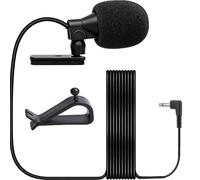 Micrófono Coche Externo Jack 3.5mm, Coche Micrófono Estéreo Radio, Portable Car External Microphone Mic Cable de 3M, para Manos Libres, Navegación Bluetooth,Video Conferencia Podcast