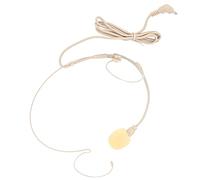 Micrófono con Auricular de un Solo Oído Cápsula Electret de Polo Posterior de para Guías de Comentarios A Prueba de Sudor Beige